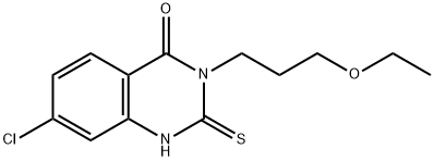 7-氯-3-(3-乙氧基丙基)-2-硫烷基-3,4-二氢喹唑啉-4-酮 结构式