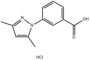 3-(3,5-DIMETHYL-1H-PYRAZOL-1-YL)BENZOIC ACIDHYDROCHLORIDE 结构式