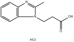 3-(2-METHYL-BENZOIMIDAZOL-1-YL)-PROPIONIC ACID HYDROCHLORIDE 结构式