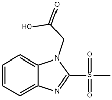 2-(2-甲基磺酰基苯并咪唑-1-基)乙酸 结构式