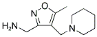 [5-METHYL-4-(1-PIPERIDINYLMETHYL)-3-ISOXAZOLYL]METHANAMINE 结构式