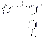 5-[4-(DIMETHYLAMINO)PHENYL]-3-{[2-(1H-IMIDAZOL-4-YL)ETHYL]AMINO}CYCLOHEX-2-EN-1-ONE 结构式