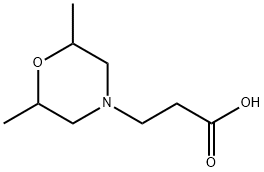 3-(2,6-DIMETHYL-MORPHOLIN-4-YL)-PROPIONIC ACID 结构式