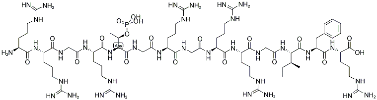 PKC SUBSTRATE [RRGR-PT-GRGRRGIFR], PHOSPHORYLATED 结构式