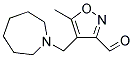 4-(AZEPAN-1-YLMETHYL)-5-METHYLISOXAZOLE-3-CARBALDEHYDE 结构式