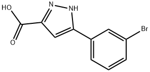 5-(3-溴苯基)-1H-吡唑-3-甲酸 结构式