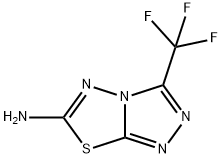 [3-(三氟甲基)-[1,2,4]三唑并[4,5-D][1,3,4]噻二唑-6-基]胺 结构式