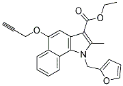 ETHYL 1-(2-FURYLMETHYL)-2-METHYL-5-(PROP-2-YNYLOXY)-1H-BENZO[G]INDOLE-3-CARBOXYLATE 结构式