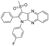 1-(4-FLUOROPHENYL)-3-(METHYLSULFONYL)-2-PHENYL-1H-PYRROLO[2,3-B]QUINOXALINE 结构式