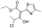 Α-(2-氯-1-羟基亚丙基)-4-甲基-2-噻唑乙酸乙酯 结构式