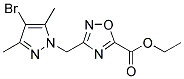 1,2,4-OXADIAZOLE-5-CARBOXYLIC ACID, 3-[(4-BROMO-3,5-DIMETHYL-1H-PYRAZOL-1-YL)METHYL]-, ETHYL ESTER 结构式