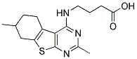 4-(2,7-DIMETHYL-5,6,7,8-TETRAHYDRO-BENZO[4,5]-THIENO[2,3-D]PYRIMIDIN-4-YLAMINO)-BUTYRIC ACID 结构式