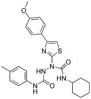 N~1~-CYCLOHEXYL-1-[4-(4-METHOXYPHENYL)-1,3-THIAZOL-2-YL]-N~2~-(4-METHYLPHENYL)-1,2-HYDRAZINEDICARBOXAMIDE 结构式