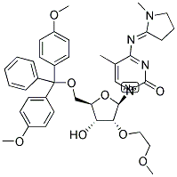 5'-DMT, 2'-MOE-4-(1-METHYL-PYRROLIDIN)-5-METHYLCYTIDINE 结构式