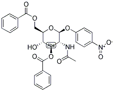 P-NITROPHENYL 2-ACETAMIDO-2-DEOXY-3,6-DI-O-BENZOYL-BETA-D-GLUCOPYRANOSIDE 结构式