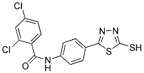 2,4-DICHLORO-N-[4-(5-MERCAPTO-1,3,4-THIADIAZOL-2-YL)PHENYL]BENZAMIDE 结构式