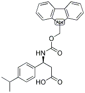 (S)-3-(9H-FLUOREN-9-YLMETHOXYCARBONYLAMINO)-3-(4-ISOPROPYL-PHENYL)-PROPIONIC ACID 结构式