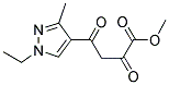 4-(1-乙基-3-甲基-1H-吡唑-4-基)-2,4-二氧代丁酸甲酯 结构式