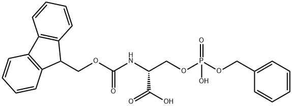 FMOC-D-SER(PO(OBZL)OH)-OH 结构式