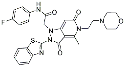 2-(2-(BENZO[D]THIAZOL-2-YL)-4-METHYL-5-(2-MORPHOLINOETHYL)-3,6-DIOXO-2,3,5,6-TETRAHYDROPYRAZOLO[4,3-C]PYRIDIN-1-YL)-N-(4-FLUOROPHENYL)ACETAMIDE 结构式