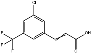 3-CHLORO-5-(TRIFLUOROMETHYL)CINNAMIC ACID 结构式