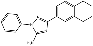 1-苯基-3-(5,6,7,8-四氢萘-2-基)-1H-吡唑-5-胺 结构式