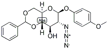 4-甲氧苯基-2-叠氮基-4,6-O-苯亚甲基-2-脱氧-Β-D-吡喃葡萄糖苷 结构式
