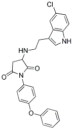 3-{[2-(5-CHLORO-1H-INDOL-3-YL)ETHYL]AMINO}-1-(4-PHENOXYPHENYL)-2,5-PYRROLIDINEDIONE 结构式