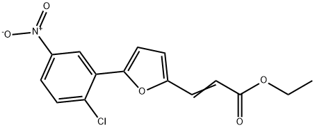 3-[5-(2-CHLORO-5-NITRO-PHENYL)-FURAN-2-YL]-ACRYLIC ACID ETHYL ESTER 结构式