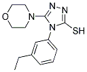 4-(3-ETHYLPHENYL)-5-MORPHOLIN-4-YL-4H-1,2,4-TRIAZOLE-3-THIOL 结构式