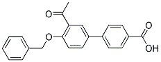 3'-Acetyl-4'-(benzyloxy)[1,1'-biphenyl]-4-carboxylic acid 结构式