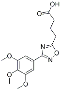 4-[3-(3,4,5-Trimethoxy-phenyl)-[1,2,4]oxadiazol-5-yl]-butyric acid 结构式
