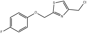 4-(氯甲基)-2-(4-氟苯氧基甲基)-1,3-噻唑 结构式