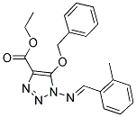 ETHYL 5-(BENZYLOXY)-1-{[(1E)-(2-METHYLPHENYL)METHYLENE]AMINO}-1H-1,2,3-TRIAZOLE-4-CARBOXYLATE 结构式