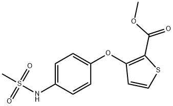 METHYL 3-(4-[(METHYLSULFONYL)AMINO]PHENOXY)-2-THIOPHENECARBOXYLATE 结构式