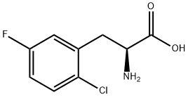 2-氨基-3-(2-氯-5-氟苯基)丙酸 结构式