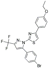 2-[5-(4-BROMOPHENYL)-3-(TRIFLUOROMETHYL)-1H-PYRAZOL-1-YL]-4-(4-ETHOXYPHENYL)-1,3-THIAZOLE 结构式