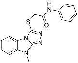 2-(9-METHYL-9H-BENZO[4,5]IMIDAZO[2,1-C][1,2,4]TRIAZOL-3-YLSULFANYL)-N-PHENYL-ACETAMIDE 结构式