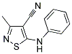 5-ANILINO-3-METHYLISOTHIAZOLE-4-CARBONITRILE 结构式