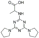 2-[(4,6-DIPYRROLIDIN-1-YL-1,3,5-TRIAZIN-2-YL)AMINO]PROPANOIC ACID 结构式