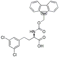 (R)-4-(3,5-DICHLORO-PHENYL)-2-(9H-FLUOREN-9-YLMETHOXYCARBONYLAMINO)-BUTYRIC ACID 结构式