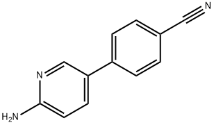 4-(6-氨基吡啶-3-基)苯甲腈 结构式