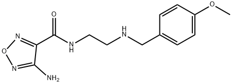 4-Amino-N-(2-((4-methoxybenzyl)amino)ethyl)-1,2,5-oxadiazole-3-carboxamide 结构式