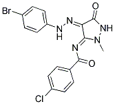 N-{(3Z,4E)-4-[(4-BROMOPHENYL)HYDRAZONO]-2-METHYL-5-OXOPYRAZOLIDIN-3-YLIDENE}-4-CHLOROBENZAMIDE 结构式