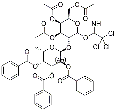 3,4,6-TRI-O-ACETYL-2-O-(2',3',4'-TRI-O-BENZOYL-A-L-FUCOPYRANOSYL)-GALACTOPYRANOSYL TRICHLOROACETIMIDATE 结构式