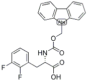 (S)-3-(2,3-DIFLUORO-PHENYL)-2-(9H-FLUOREN-9-YLMETHOXYCARBONYLAMINO)-PROPIONIC ACID 结构式