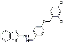 4-[(2,4-DICHLOROBENZYL)OXY]BENZALDEHYDE 1,3-BENZOTHIAZOL-2-YLHYDRAZONE 结构式