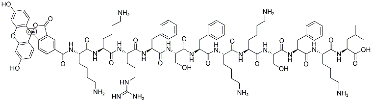 5-FAM-KKRFSFKKSFKL 结构式