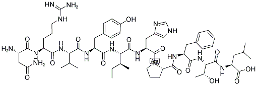 ASN-ARG-VAL-TYR-LLE-HIS-PRO-PHE-THR-LEU: NRVYIHPFTL 结构式