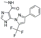 N-METHYL-5-[3-PHENYL-5-(TRIFLUOROMETHYL)-1H-PYRAZOL-1-YL]-1H-IMIDAZOLE-4-CARBOXAMIDE 结构式